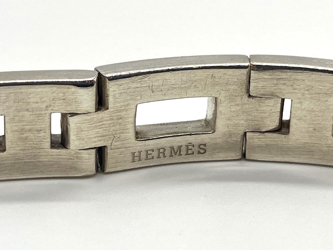 【IT2D9D22DVAS】HERMES エルメス ヴィンテージ Ag925 sv925 ヘラクレス ブレスレット 53.4g