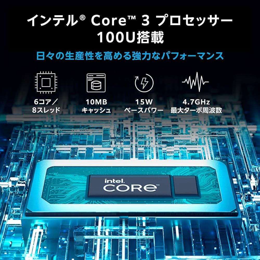 ASUS NUC 14 Pro Kit Tallモデル i3 インテル Core 3 プロセッサー 100U 搭載 小型ベアボーンキット RNUC14RVHI300000I 正規代理店品 ACコード OS等なし