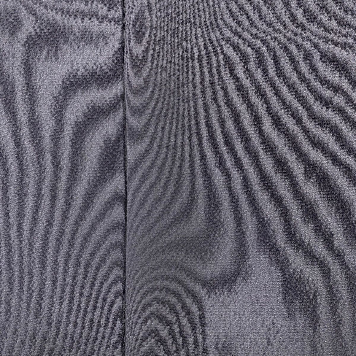 色無地 秀品 やまと 一つ紋 縮緬 青灰色 袷 身丈161cm 裄丈63.5cm S 正絹 中古