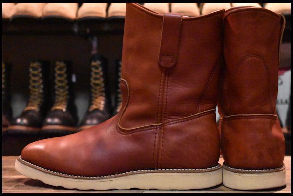 9EEE 良品 緑犬タグ 92年】レッドウィング 866 ペコス 赤茶 オロラセット クッションソール ブーツ redwing pecos  HOPESMORE【DF185】 - メルカリ