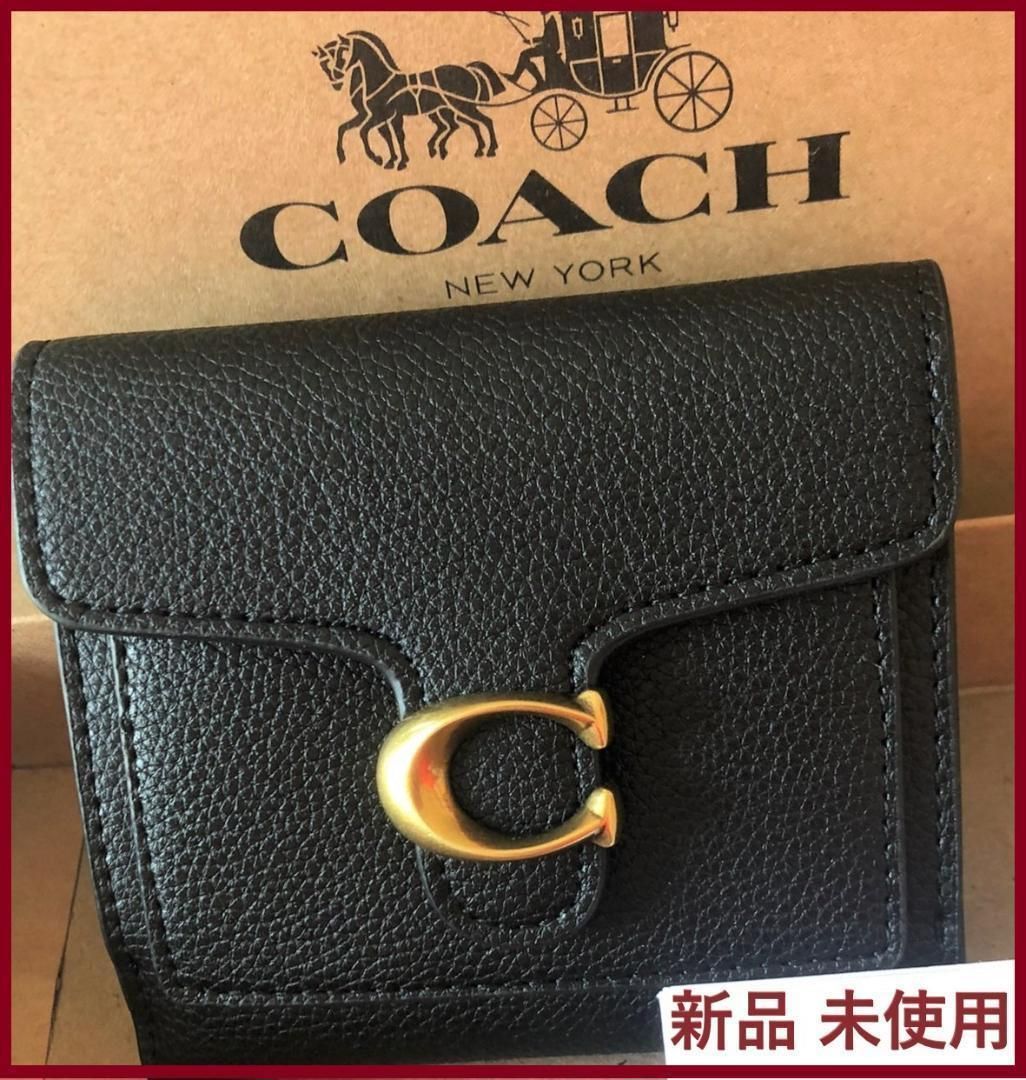 COACH コーチ 新品 ブラック 折り財布 メンズ レディース 財布 062T