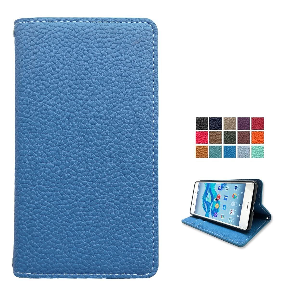 【数量限定】arrows We F-51B FCG01 用 手帳型 ケース カバー ちょっと上品な 型押し ロイヤルブルー F-51Bケース F-51Bカバー f51b FCG01ケース FCG01カバー アローズWe スタンド機能 スマホケース スマホ