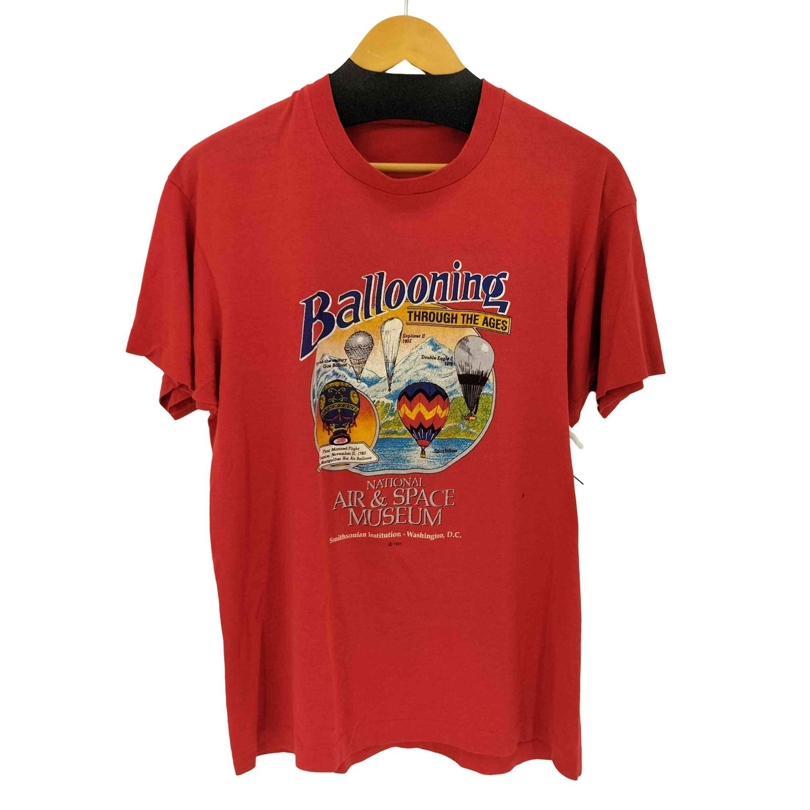 ユーズドフルギ USED古着 80S Ballooning プリント クルーネック Tシャツ シングルステッチ 1987 メンズ 表記無 