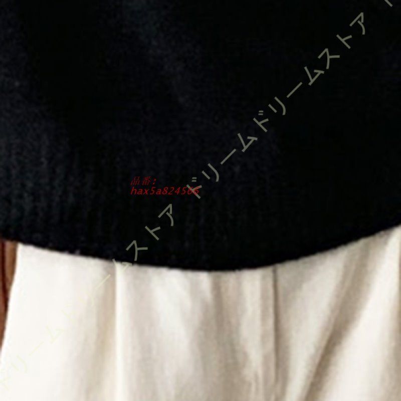 無地 ニットトップス