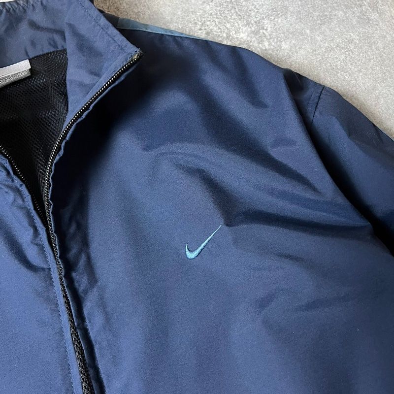 00s NIKE メッシュ ライナー付き フルジップ ナイロン ジャケット L ...