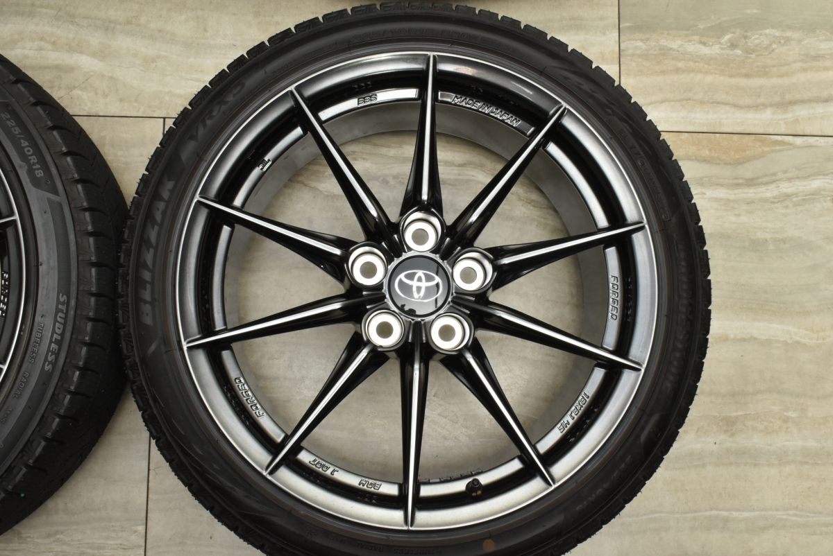 バリ溝 VRX3+BBS製 鍛造品】トヨタ GRヤリス 純正 18in 8J +45 PCD114 