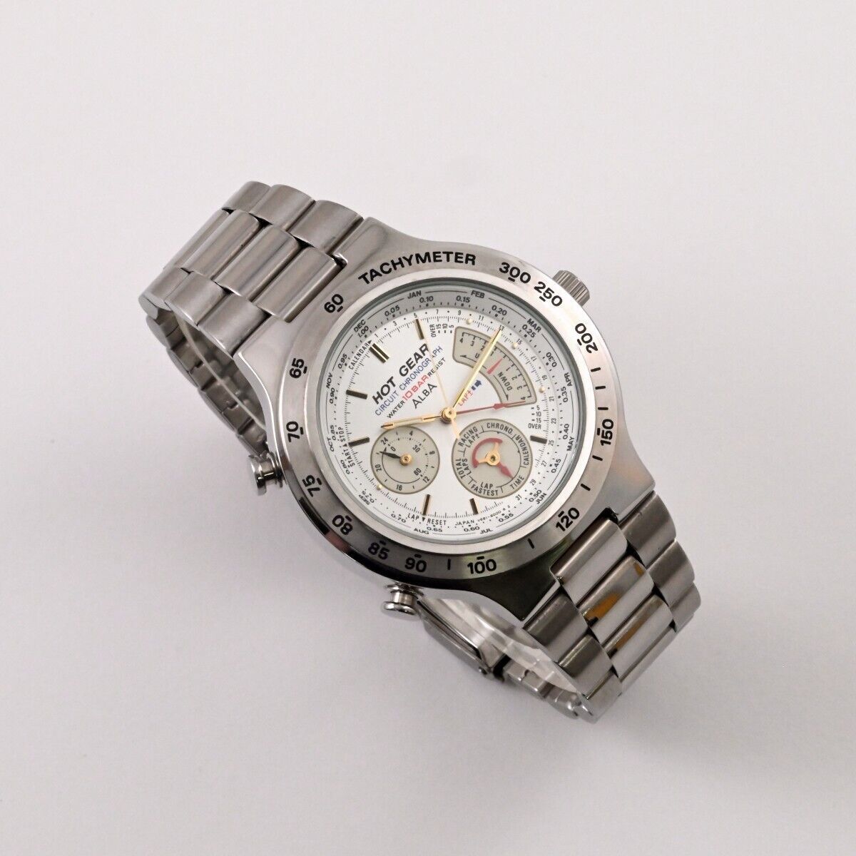 SEIKO】セイコー ALBAアルバ Hot Gear Chronograph Quartz V681-6000 