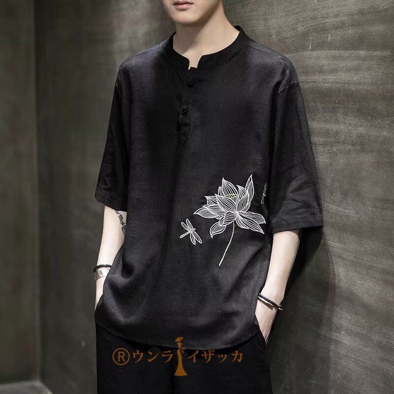 Ｔシャツ メンズ 半袖 夏 カットソー 紳士 リネン トップス カジュアル アメカジ ミリタリー メンズファッション MRYY774