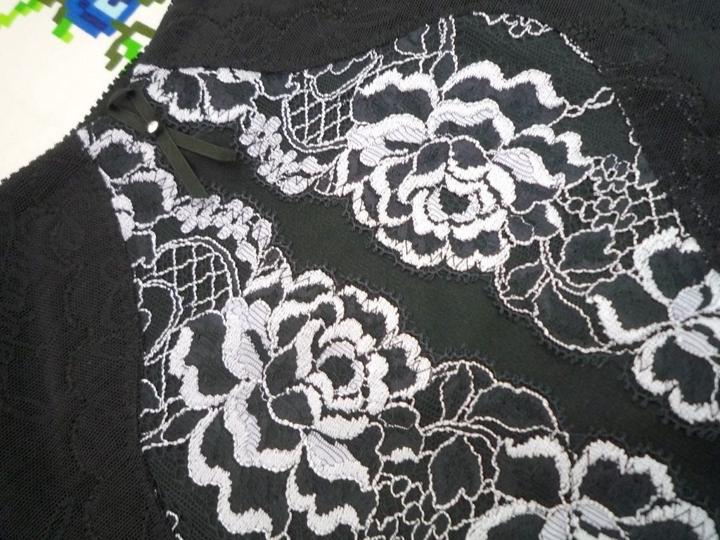 定価28600円 最 補正下着 シャンデール シャルム ロング ガードル サイズ82 パールブラック 立体成形 メッシュテープ ヒップUP _SB2