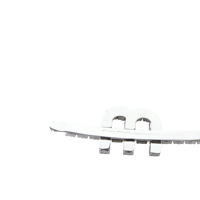 ミュウミュウ miumiu クリスタル ヘアピン シルバー色 5JF039 - メルカリ