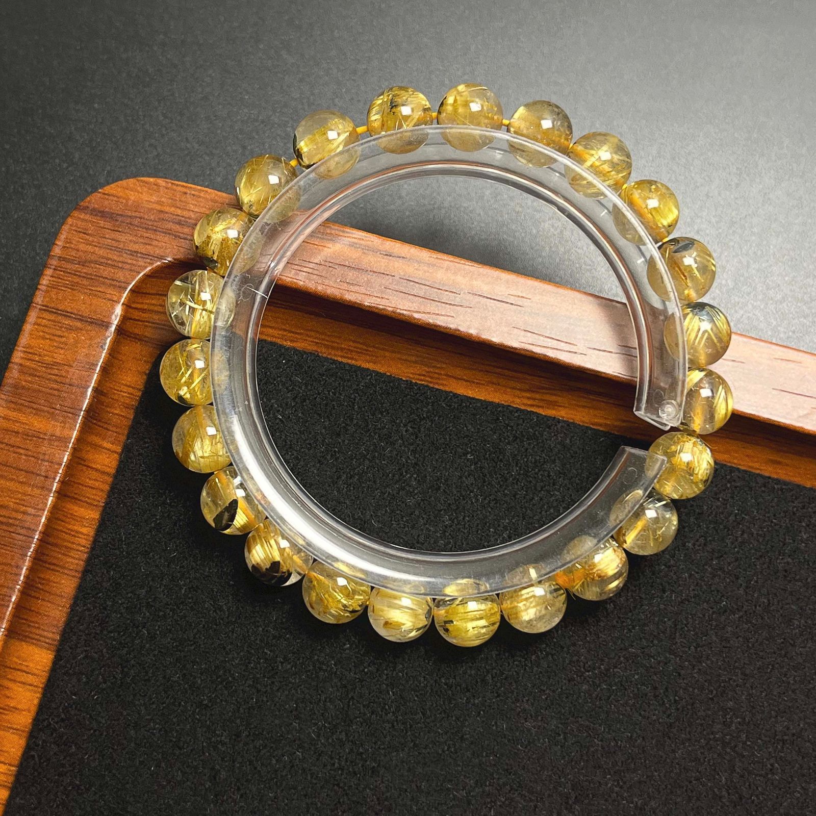 逸品 EU製 ☆太陽花タイチンルチル☆黄金針水晶 金運 開運