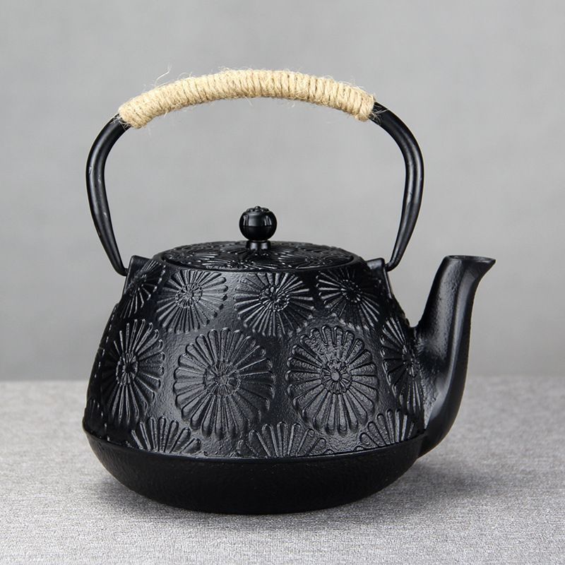 鉄瓶 南部鉄器 1200ml 柄付き 茶こし付き 鉄やかん 鉄分補給 直火対応