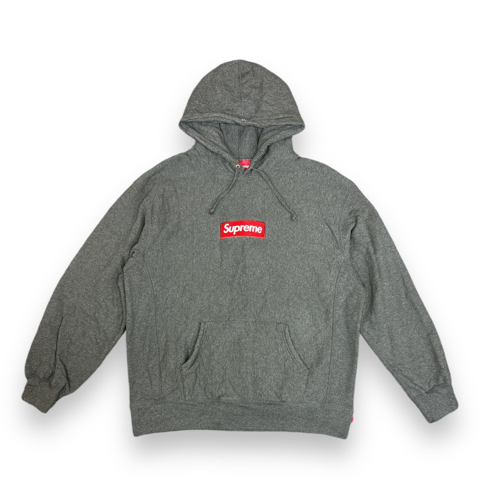 国内正規 Supreme 21AW Box Logo Hooded Sweatshirt ボックスロゴ スウェット パーカー チャコール XL　79053A2