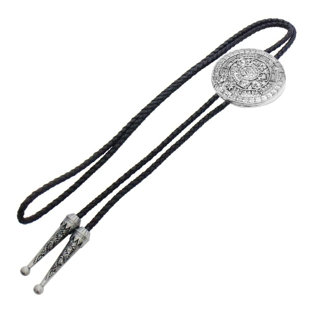 Bowties.jp] マヤ カレンダー シルバー コイン ループタイ ネックレス ポーラータイ ポロタイ ボロタイ prt0242