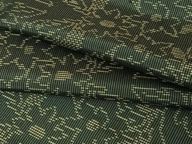 平和屋着物●本場大島紬 草花文 正絹 AABB6328zg