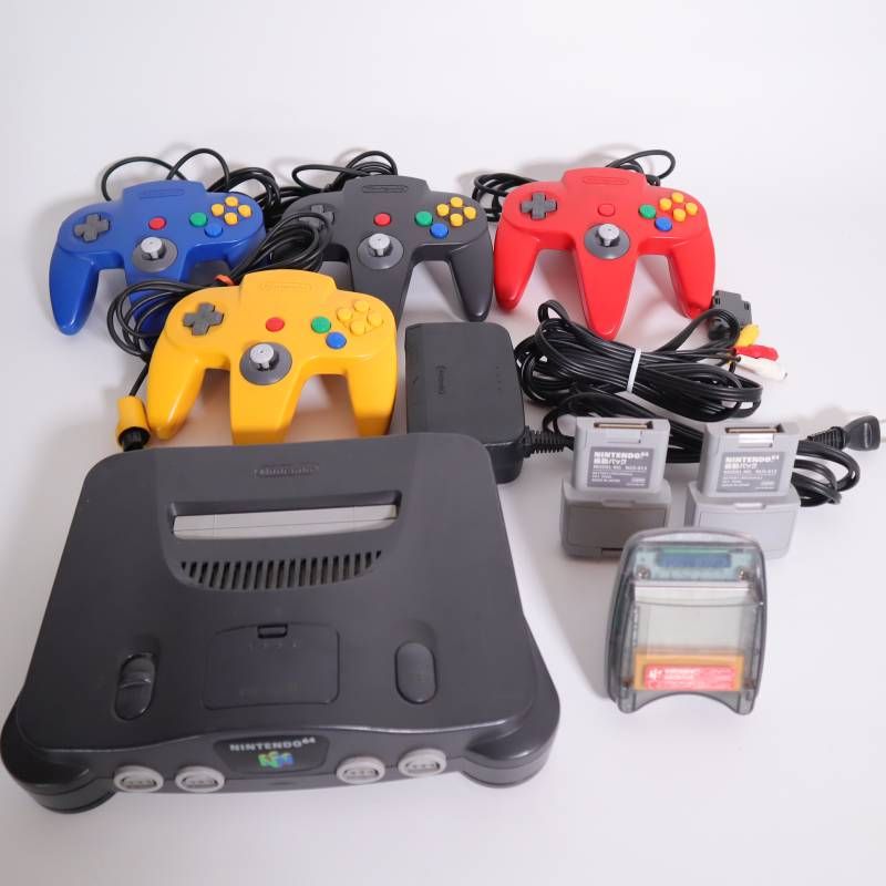 動作確認済み】Nintendo64 本体セット｜コントローラー4個・振動