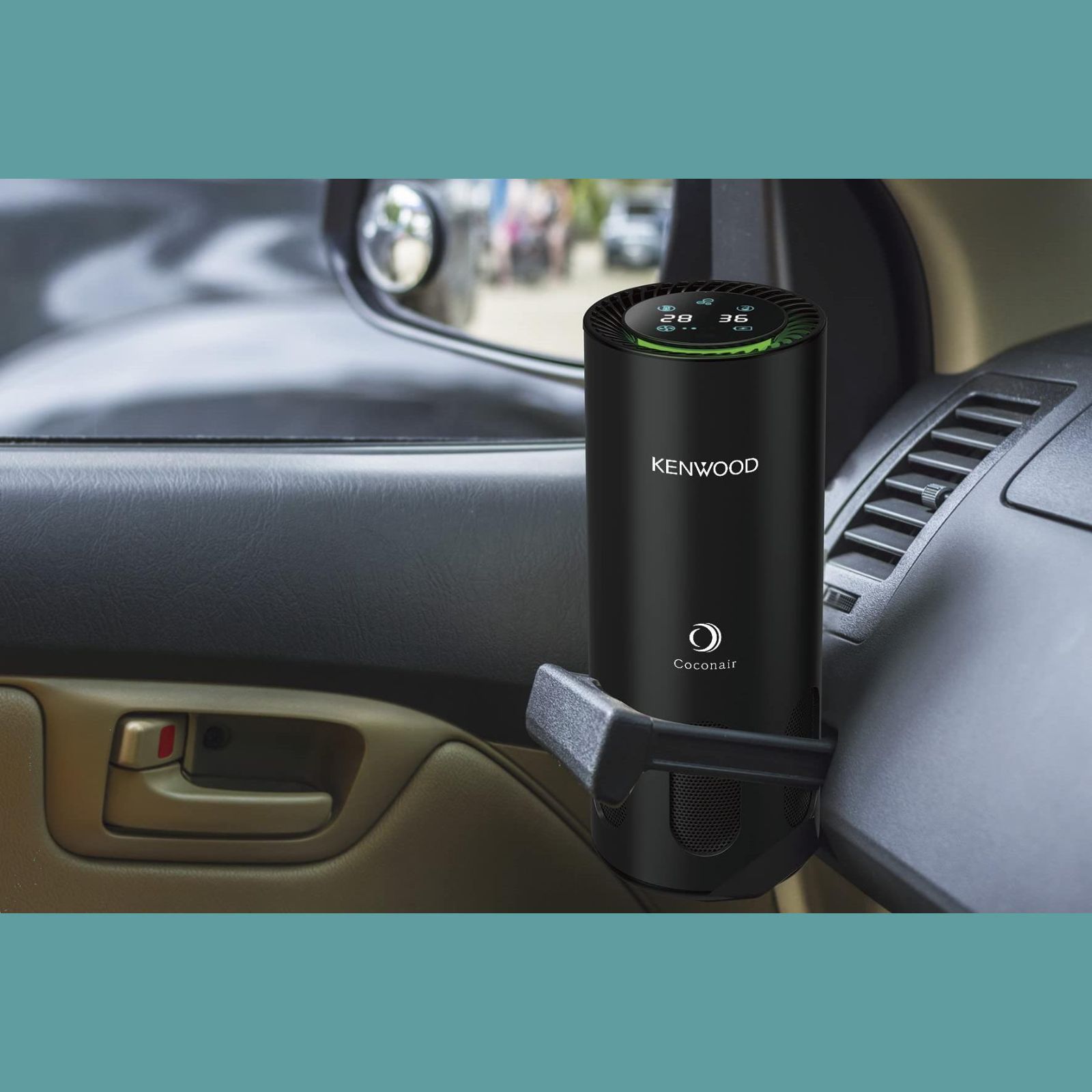 ケンウッド(Kenwood) 光触媒 除菌消臭機 12V/24V車対応/ドリンクホルダー設置タイプ/USB-A対応/タッチレスセンサー CA