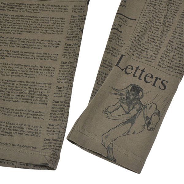 JOHN GALLIANO ジョンガリアーノ 2005AE NEWSPAPER PATTERN TOPS