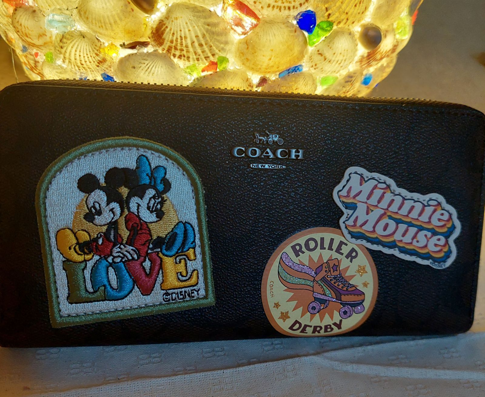 COACH新品未使用品ディズニーコラボ長財布 シグネチャー×ミニーマウス 