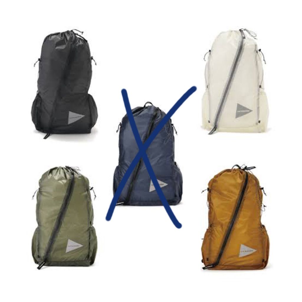 and wander and wander|アンドワンダー sil daypack 5744975199
