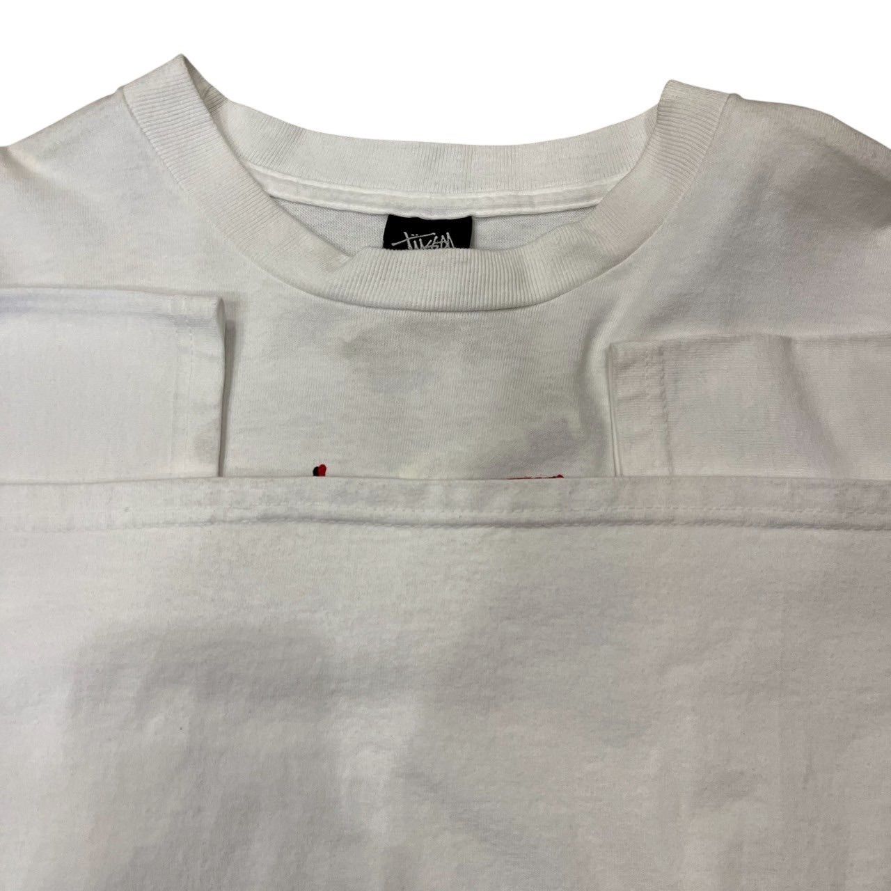 00s Deadstock!! ビンテージ STUSSY プリント Tシャツ L ホワイト 