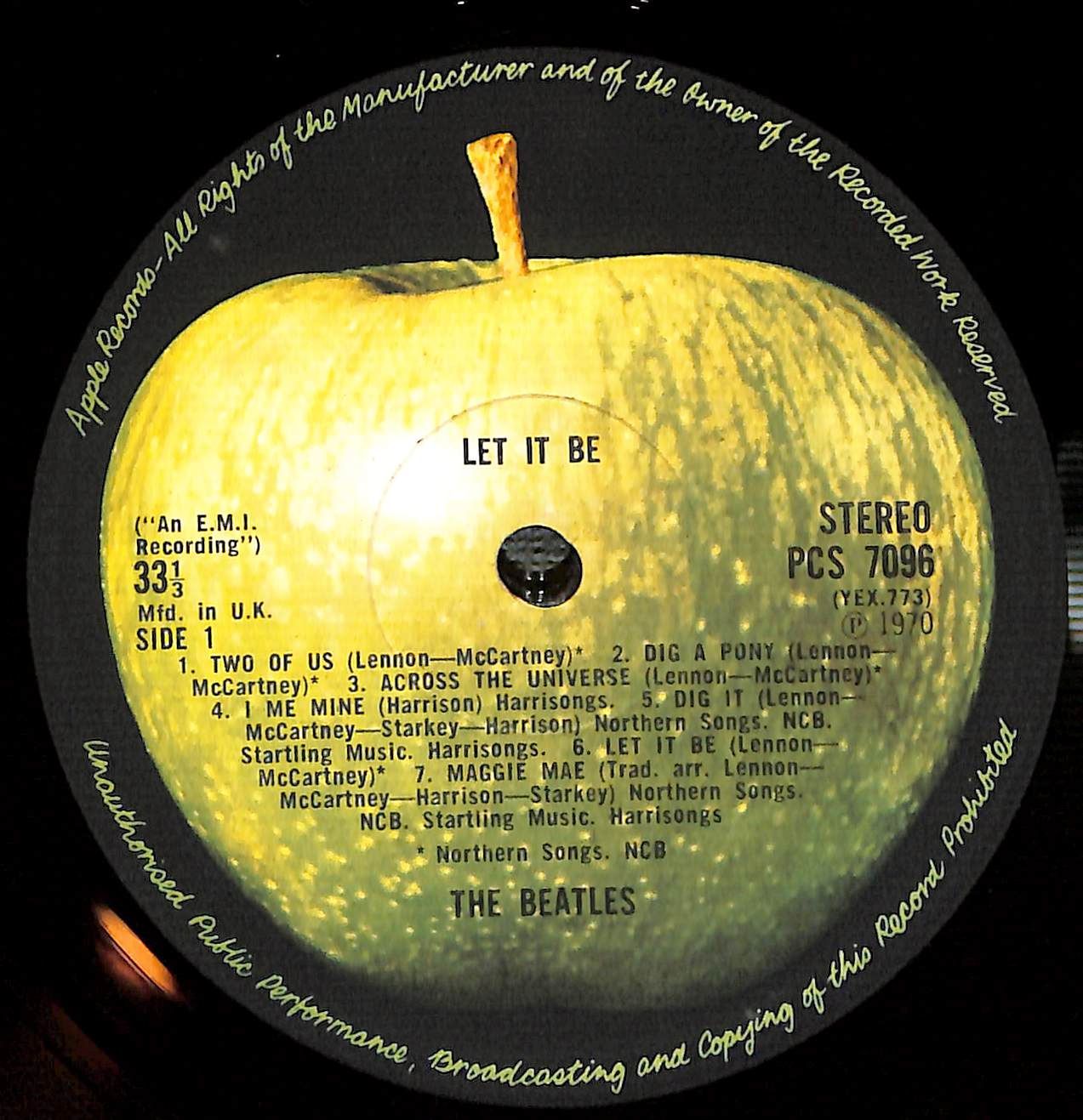 The Beatles LET IT BE LPレコード PCS 7096 The Beatles