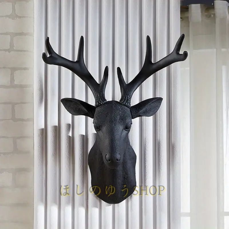 ??鹿の頭 壁掛け オブジェ 室内インテリア ウォールアート クリスマス 装飾品 リビング 玄関 ダイニング 鹿 動物 アニマル インテリア アニマ