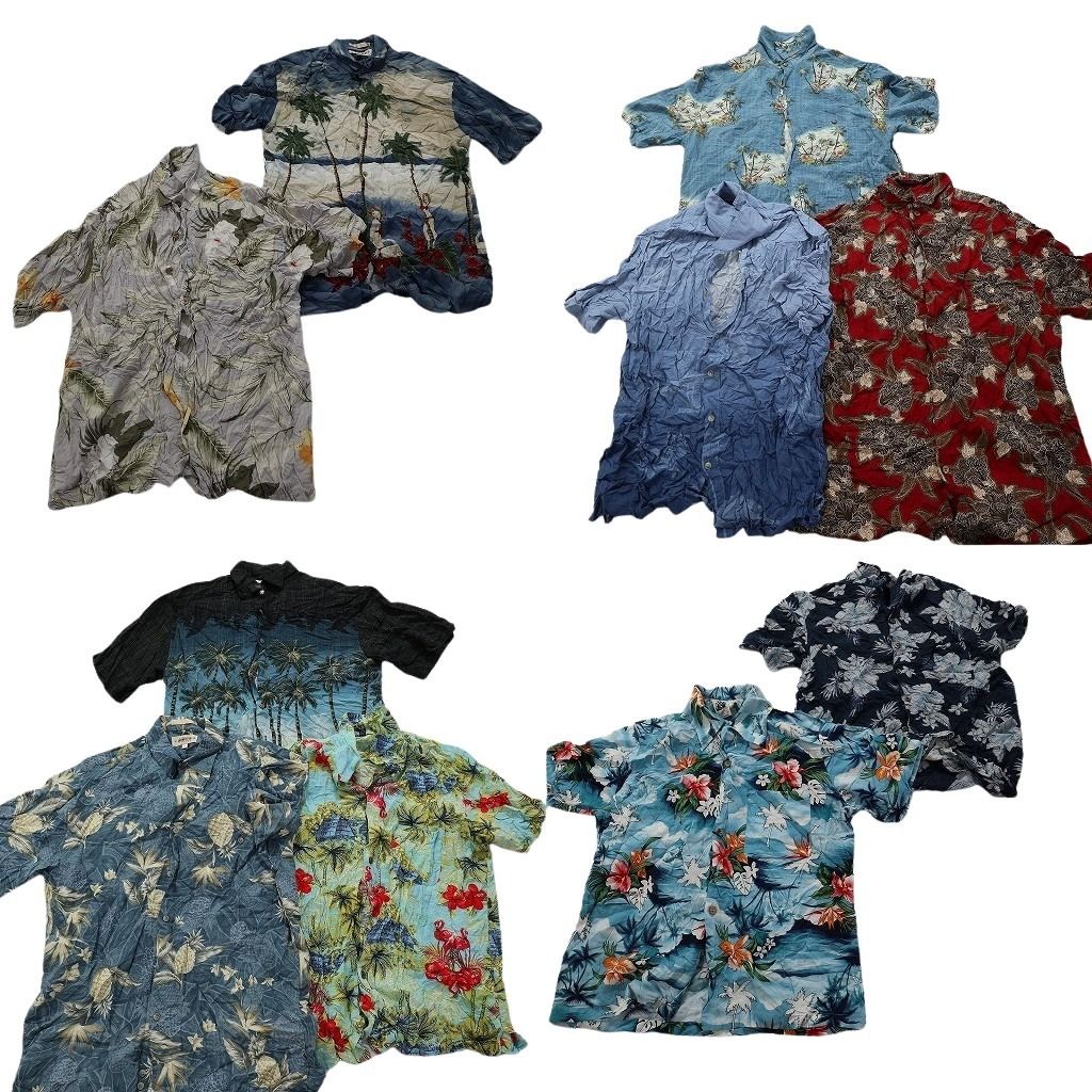 古着卸 まとめ売り レーヨン系 アロハシャツ 半袖シャツ 10枚セット