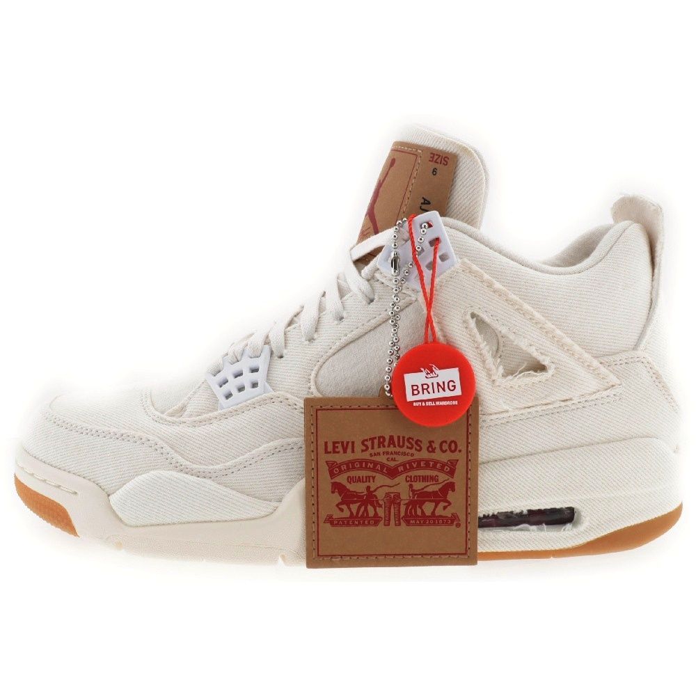 NIKE (ナイキ) × LEVI'S AIR JORDAN 4 RETRO WHITE DENIM A02571-100 リーバイス ジョーダン 4 レトロ ホワイトデニム ハイカットスニーカー シューズ US9/27cm