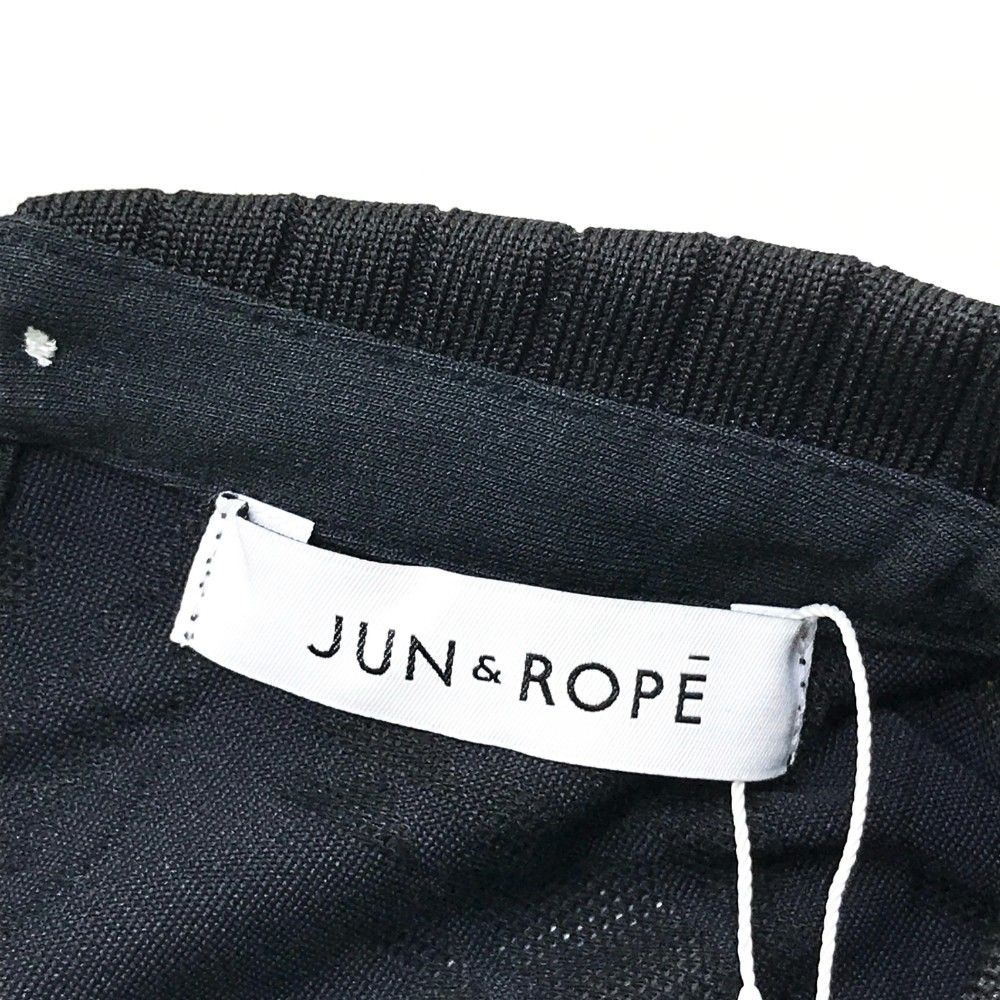 サイズ：L JUN&ROPE ジュン アンド ロペ ERM-11010 半袖襟付Tシャツ  ブラック系 [240101416592] ゴルフウェア レディース ストスト サイズ：L JUN&ROPE ジュン アンド ロペ ERM-11010 半袖襟付T