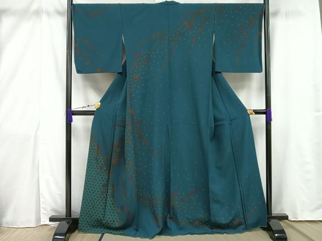 平和屋着物○訪問着 友禅 枝椿 正絹 逸品 CAAX0947vf