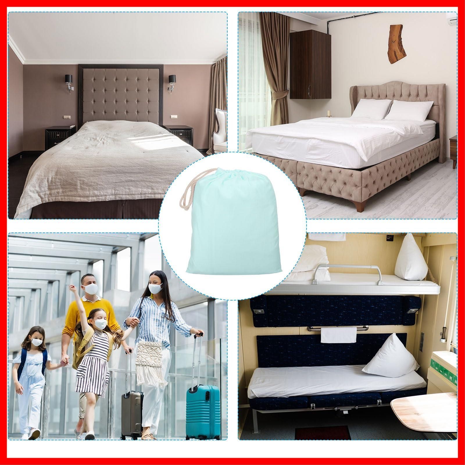 新着商品 軽量 トラベルキャンプシートスリープサック 大型寝袋 ソフト キャリーバッグ付き 寝袋ライナー ダブル大人用 cm キャンプ 旅行 210x180 ホテル用 PATIKIL ライト緑