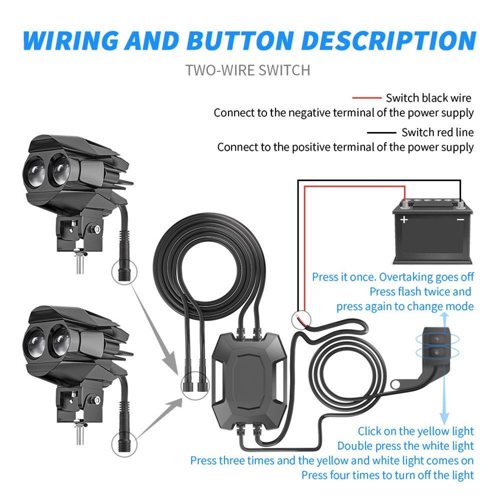 ハーレー ツーリング 白色LEDストロボフォグライト