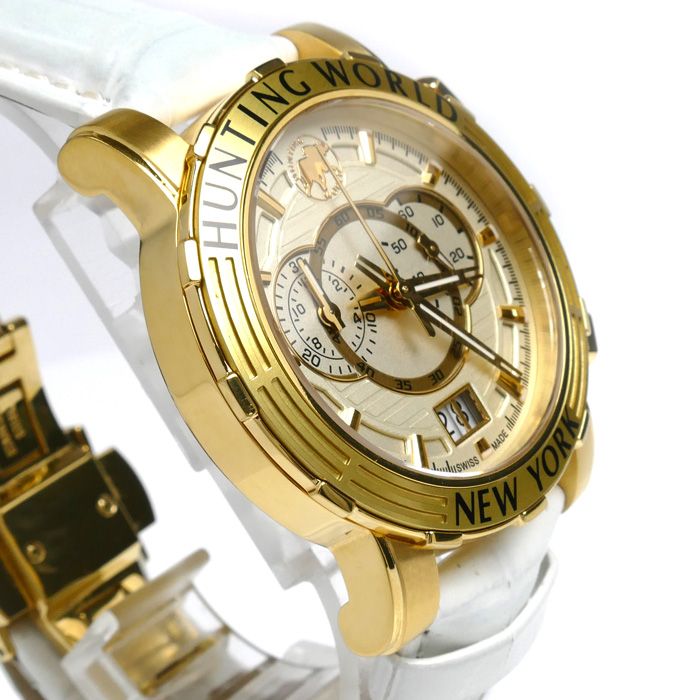 ハンティングワールド 腕時計 メンズ イリス HW913BK クロノグラフ