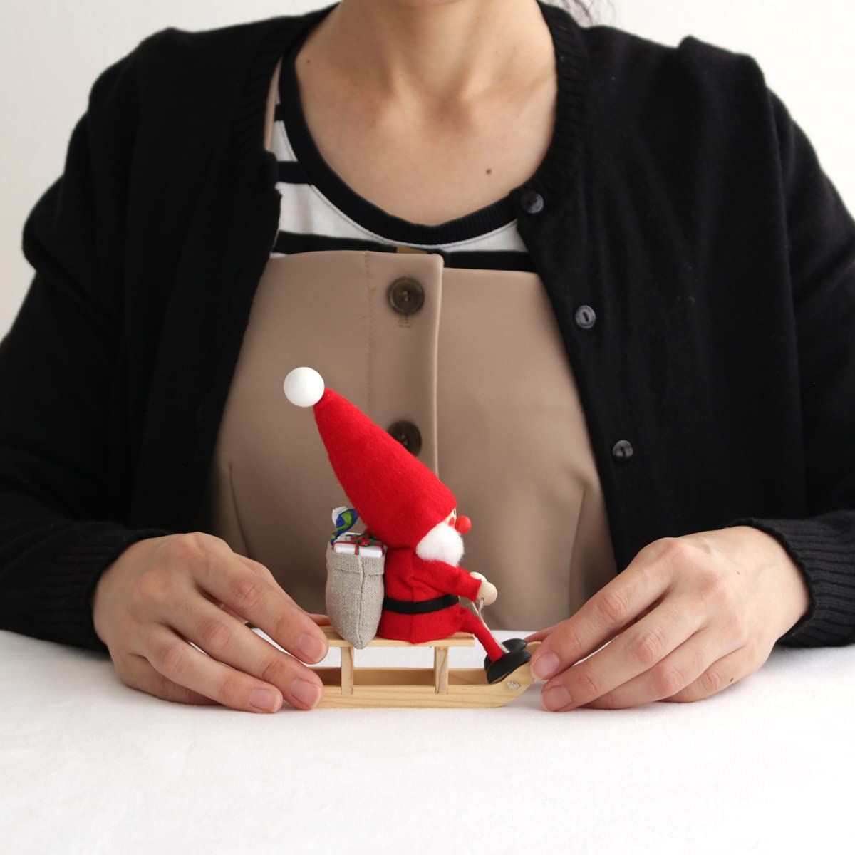 NORDIKA nisse ノルディカ ニッセ クリスマス 木製人形 (そりに乗った