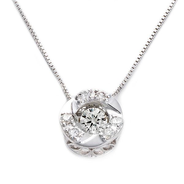 在庫わずか】ダイヤモンド ネックレス K18 ホワイトゴールド 0.2ct 