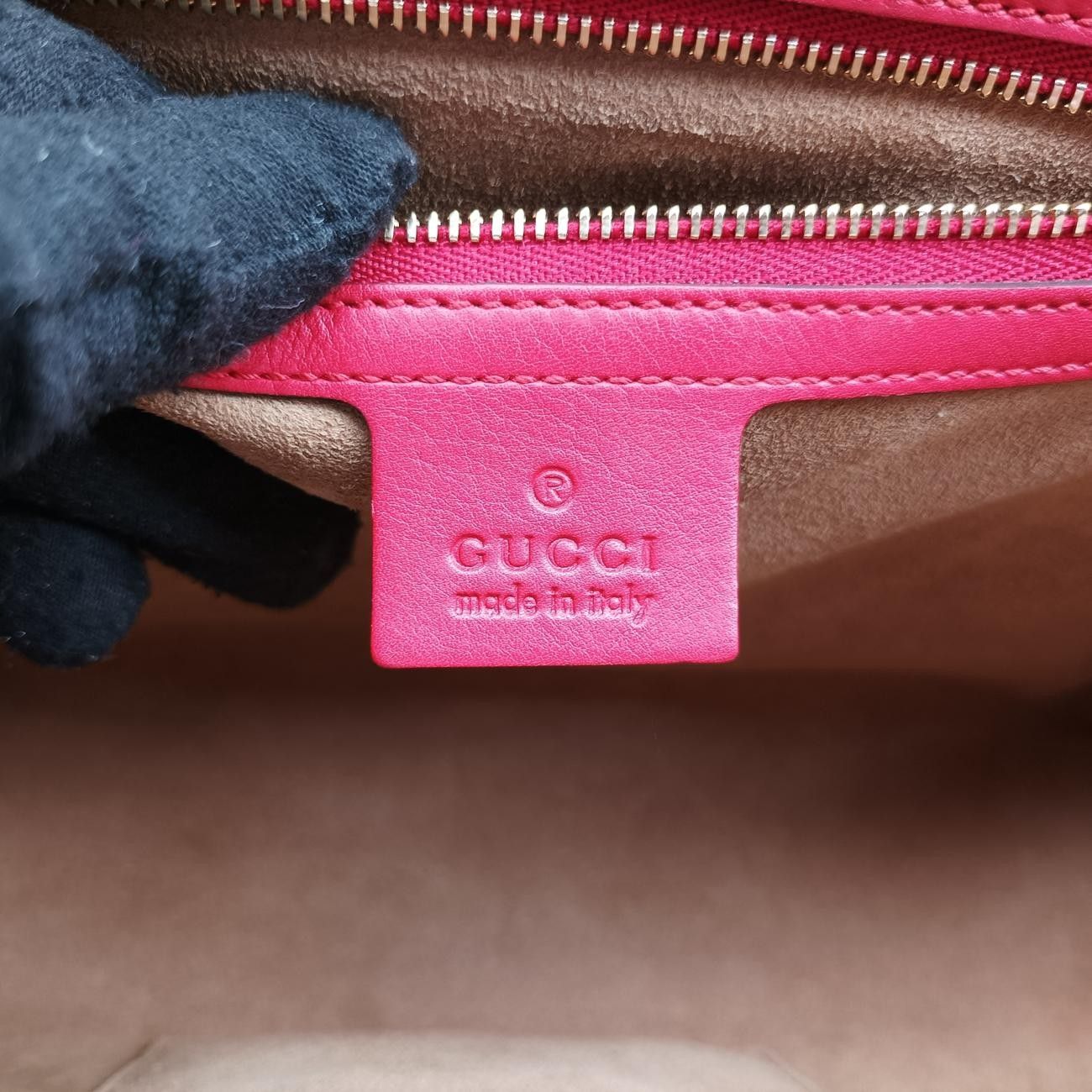 グッチGucciパドロックベージュ×レッド×マルチレザー409486D019707362