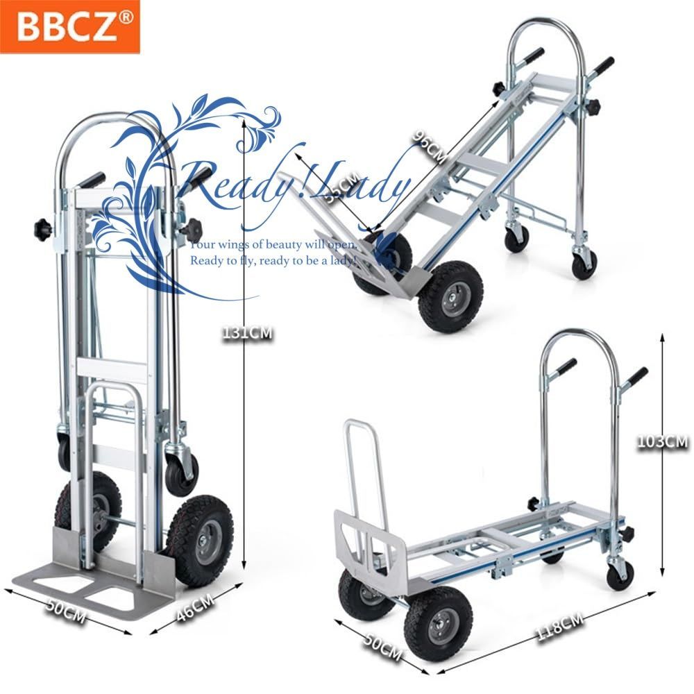 インフレータブルゴムホイールと360°ユニバーサルホイールを装備 大径静音車輪