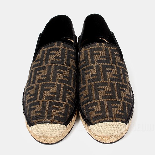 新品未使用】 FENDI フェンディ メンズ Embroidered fabric espadrilles エスパドリーユ シューズ 靴  7P1359AAWB - メルカリ