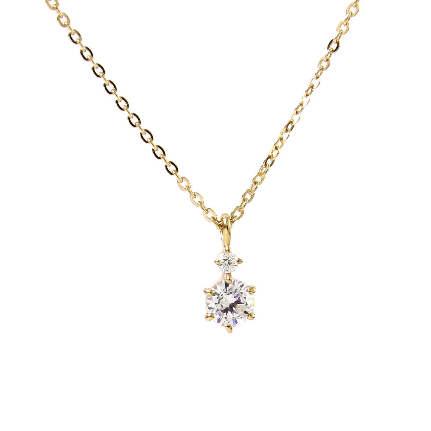 ゴールド カナル 4℃ ヨンドシー ネックレス アクセサリー キュービックジルコニア ジュエリー シルバー ピンク ゴールド 4C シンプル ゴールド