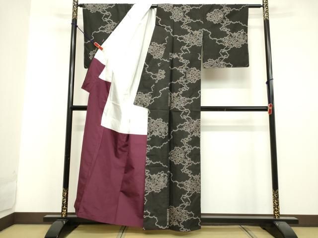 平和屋着物●本場大島紬　霞文　正絹　逸品　未使用　DAAV1327tw 平和屋着物○本場大島紬 霞文 正絹 逸品 未使用 DAAV1327tw 平和屋着物