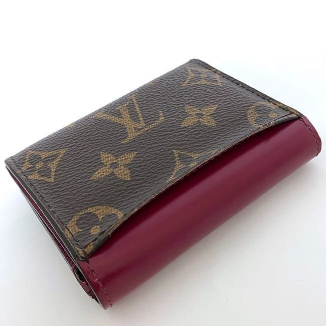 ✨極上美品✨ルイヴィトン三つ折り財布 ポルトフォイユ ゾエ フューシャ ピンク 正規紙袋無料】ルイヴィトン 三つ折財布 ミニ財布 ポルトフォイユ ゾエ