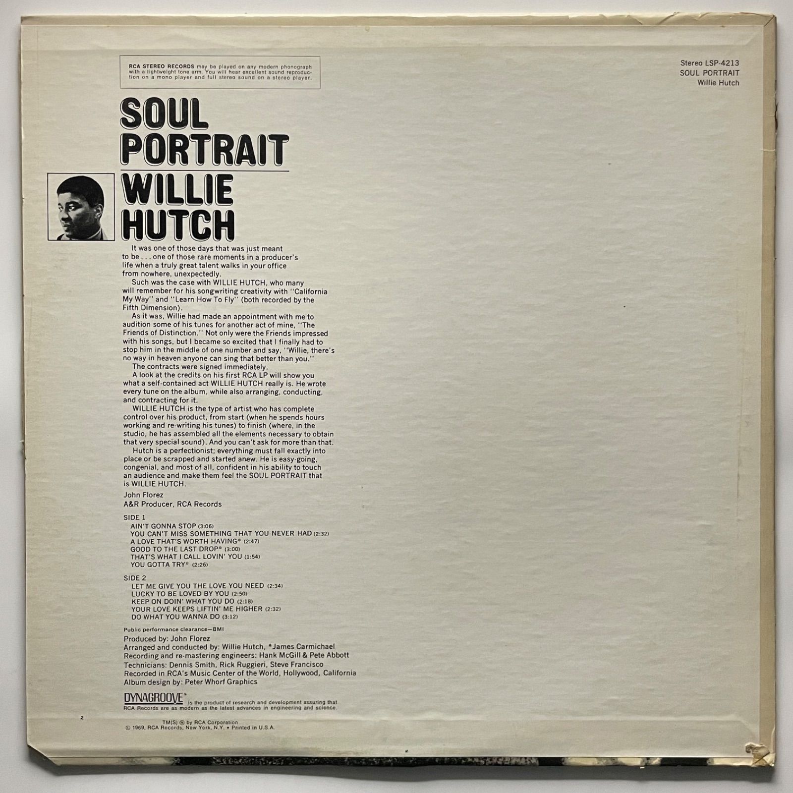 レコード レコード (LP) [Soul] Willie Hutch / Soul Portrait
