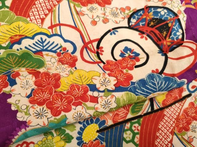 平和屋着物[]アンティーク 大正ロマン 七五三 女の子 5歳 祝着 駒刺繍