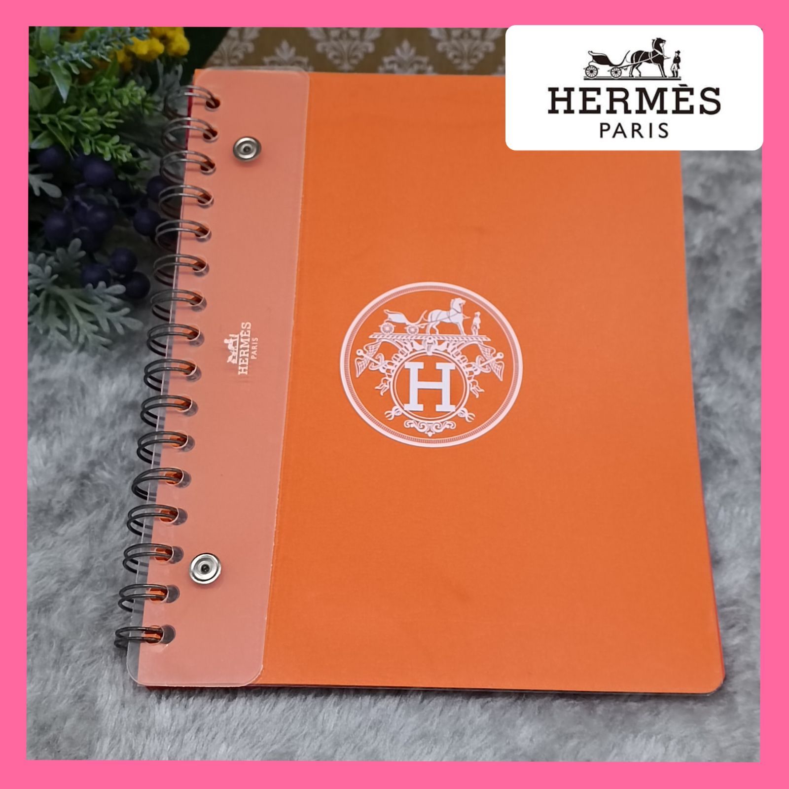 HERMES 》 エルメス ノートレフィル ユリス MM ノート マルチカラー 正規品 スナップボタン付 オレンジ バーミリオン レッド  送料無料・匿名配送・最短即日発送いたします！ 359 - メルカリ