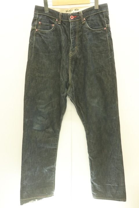 中古】 CUNE メンズデニムパンツ 32 2連うさぎペイント サルエルデニム