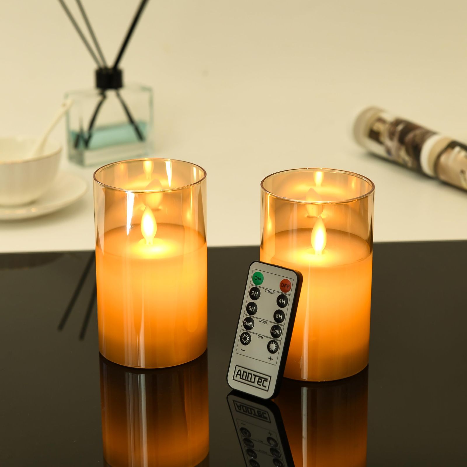 AnnTec LEDキャンドルライト ロウソク 本物の炎のよう