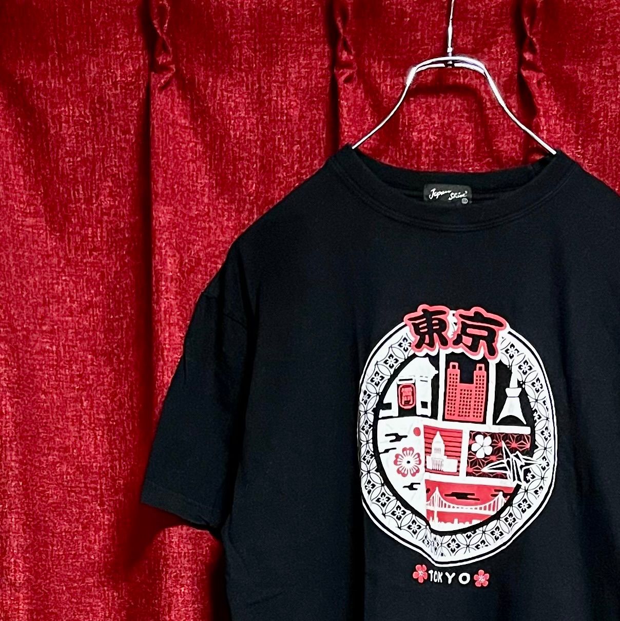 アメリカ古着 USA輸入 TOKYO 東京 日本語 Tシャツ 黒 ブラック
