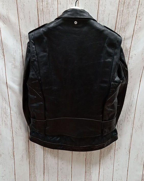 sacai × Schott 22AW 22-02875M ダブルライダース Leather Blouson 2WAY COWHIDE ONE STAR サイズ2(M) ブラック サカイ ショット メンズ