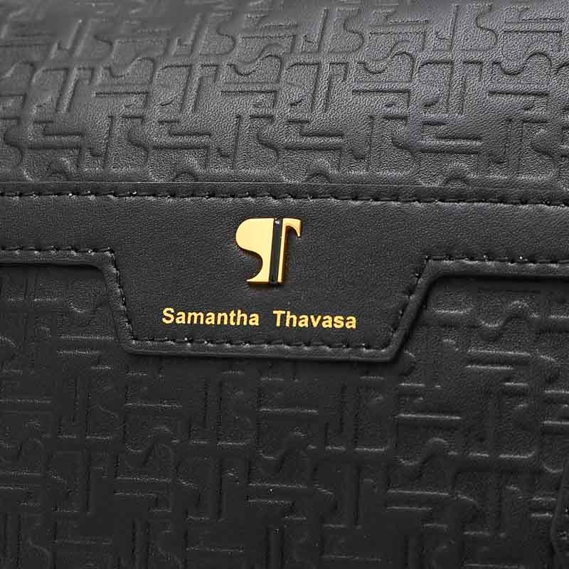サマンサタバサ ポムディスポワール 型押しボストン 2Wayバッグ レザー  